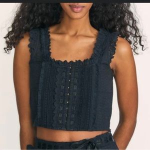 LoveShackFancy Georgie Bustier top - size 2